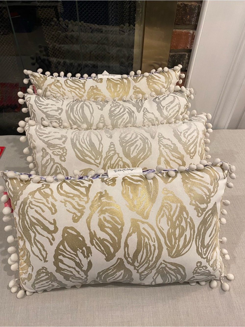 Set of 4 Lilly Pulitzer Indoor Outdoor Lumbar Pillows